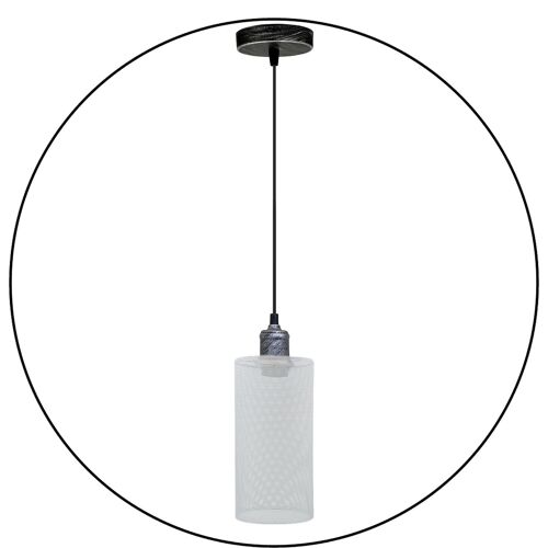 Industrial Hanging White Pattern Lamp shade Metal Loft Nordic Party Decor Lampion~3444