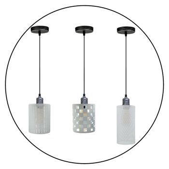 Suspension vintage moderne suspendue au plafond Abat-jour Industriel Rétro Vintage Lumière ~ 3431 - Modèle 2 - Oui 2