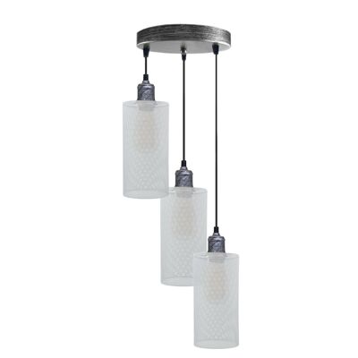 Lampe à suspension industrielle en métal vintage moderne Día Lampe à suspension artisanale creuse ~ 3430 - Modèle 3 - Oui