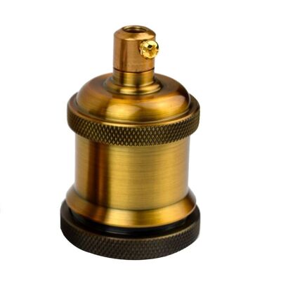 Portalampada vintage industriale antico retrò lampada Edison ES E27 raccordo ~ 3423 - ottone giallo
