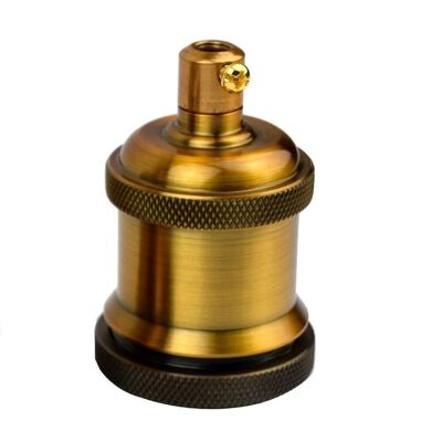 Porte-ampoule Vintage Industriel Antique Rétro Lampe Edison ES E27 Raccord ~ 3423 - Laiton Jaune