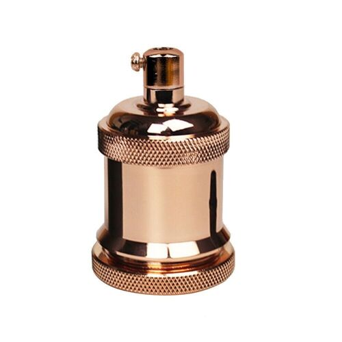 Light Bulb Holder  Vintage Industrial Antique Retro Lamp Edison ES E27 Fitting~3423 - Rose Gold