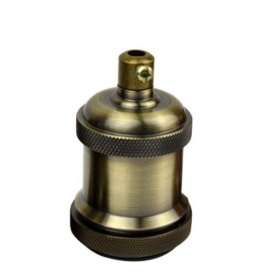 Glühbirnenhalter Vintage Industrial Antik Retro Lampe Edison ES E27 Fitting~3423 - Grünes Messing
