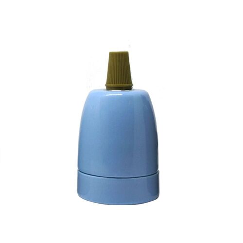 Vintage E27 Bulb Holder Ceramic Industrial Lamp Lighting Antique Retro Edison~3413 - Blue