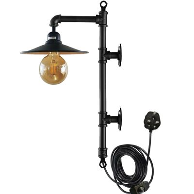 Retro Industrial Farmhouse Rustic Style Light Fitting Pipe Wall Lighting ~ 3405 - Muster 4 - Ja