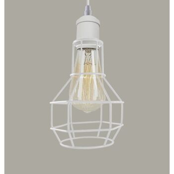 Modern Loft Vintage Industrial Retro Wire Cage Shade Suspension ~ 3401 - Vase - Suspension à 3 têtes - oui 10