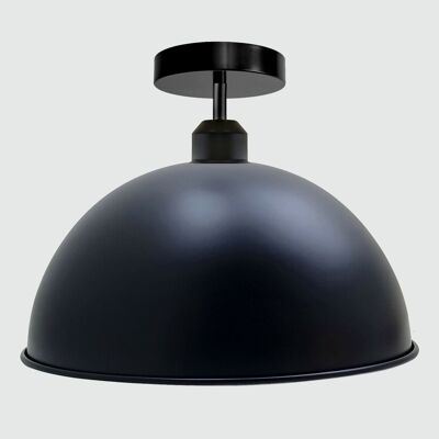 Industrial Retro Vintage Style Dome Shade Deckenleuchte~3394 - Schwarz - Ja