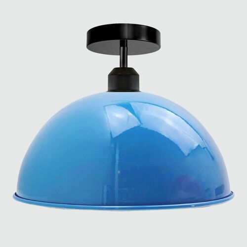 Industrial Retro vintage style Dome Shade ceiling light fixture~3394 - Light Blue - Yes