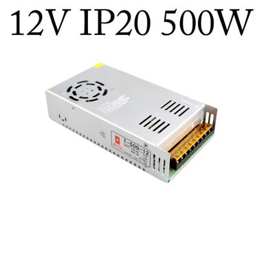 Transformateur LED à commutation régulée universel DC12V 500W IP20 ~ 3392