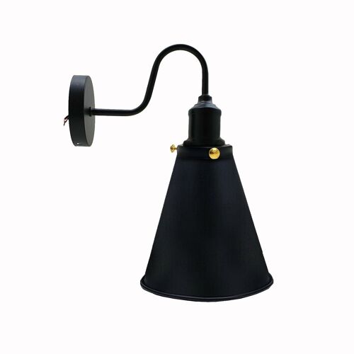 Retro Industrial Wall Mounted Vintage Wall Designer Indoor Light Fixture Lamp Fitting~3387 - Black - No
