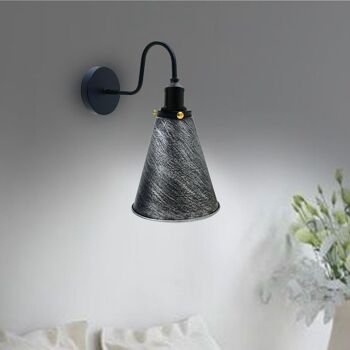 Retro Industrial Wall Mounted Vintage Wall Designer Indoor Light Fixture Lamp Fitting ~ 3387 - Noir - Non 3