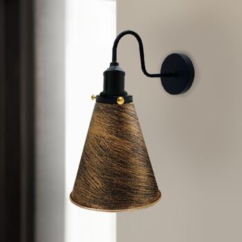 Retro Industrial Wall Mounted Vintage Wall Designer Indoor Light Fixture Lamp Fitting ~ 3387 - Noir - Non 5