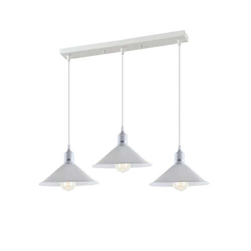 Retro Industrial 3way Hanging Ceiling Pendant Light Metal Cone Shade Indoor Lighting~1003 - No