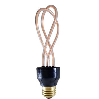 Lot de 3 lampes industrielles décoratives rétro LED 8 W à filament souple E27 ~ 1005 2