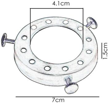 Capuchon d'abat-jour en nickel satiné pour support de douille de suspension ~ 1033 2