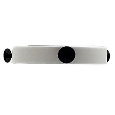 Anillo de pantalla blanca con tapa de pantalla de lámpara de tornillo negro para accesorio de soporte de enchufe de luz colgante ~ 1039