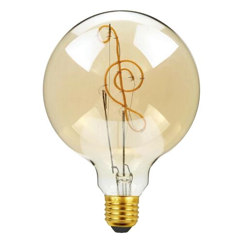 Edison LED Soft Light G125 E27 4W Music Filament Glass Retro Warm White~1041