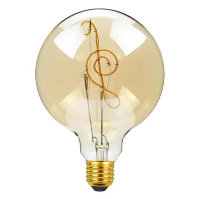 Edison LED Soft Light G125 E27 4W Musica Filamento Vetro Retro Bianco Caldo~1041