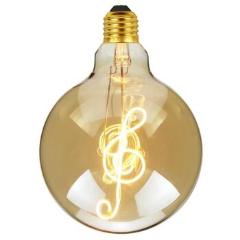 Edison LED Soft Light G125 E27 4W Musique Filament Verre Rétro Blanc Chaud~1041 4