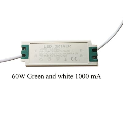 Corriente constante 1000mA Conector de CC de alta potencia Fuente de alimentación LED Luz de techo ~ 1062