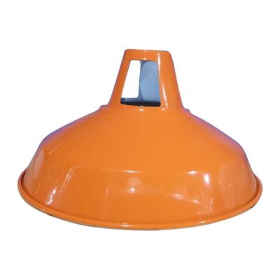 Lampenschirm im Vintage-Industrie-Loft-Stil aus Metall in Orange ~1079