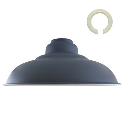 Grauer Farbglanz-moderner Lampenschirm aus Metall für den Innenbereich ~ 1086