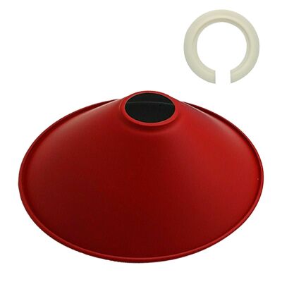 Pantalla de forma de cono Easy Fit de metal rojo moderno ~ 1093