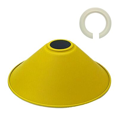 Moderner gelber Easy Fit Lampenschirm aus Metall~1098