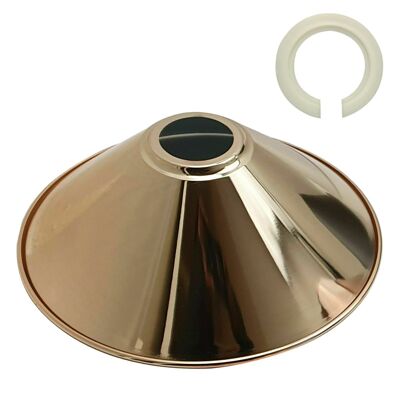 Abat-jour en forme de cône moderne en métal doré français facile à installer ~ 1100