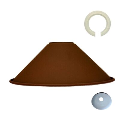 Moderner brauner Easy Fit Lampenschirm aus Metall~1102