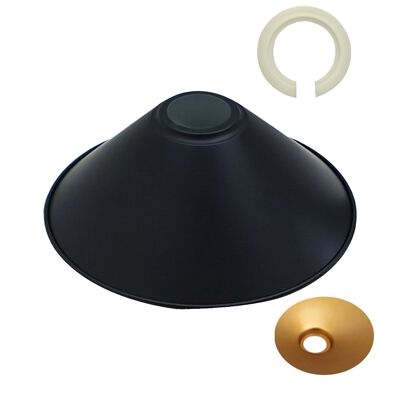 Moderne Deckenpendelleuchtenschirme Schwarzgold Innenfarbe Lampenschirme Easy Fit New~1113