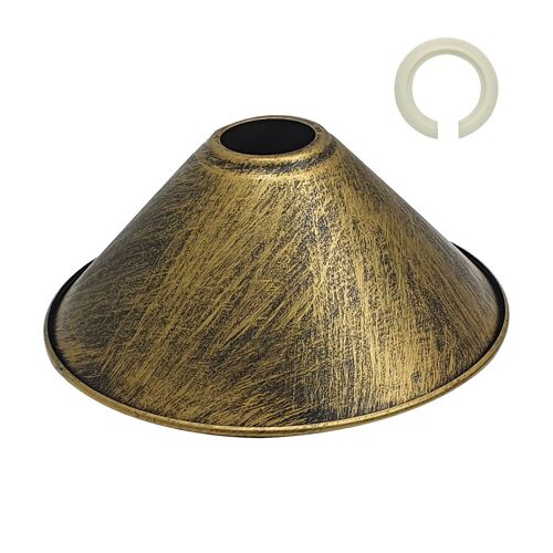 Modern Metal Brushed Brass Color Corn Lampshade~1114