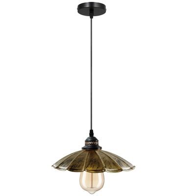 Industrial Vintage Retro Hanging Pendant Lighting for Kitchen Island, Cage Hanging Light Fixtures~1291 - Yes - Brushed Brass