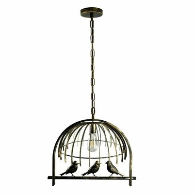 Bird Cage Ceiling Industrial Lustre Loft Suspension avec ampoule gratuite ~ 2256 - Laiton brossé