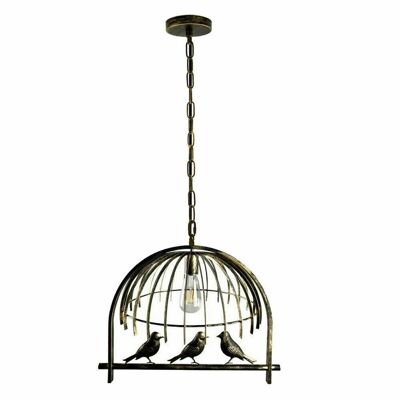 Bird Cage Ceiling Industrial Chandelier Loft Pendant Light With FREE Bulb~2256 - Brushed Brass