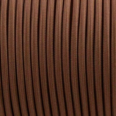 2 Core Braided Fabric Twisted and Round Cable Lighting Flex~2340 - Brown Round