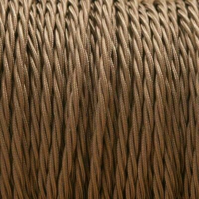 2-adriges geflochtenes Gewebe Twisted und Round Cable Lighting Flex~2340 - Light Brown Twisted