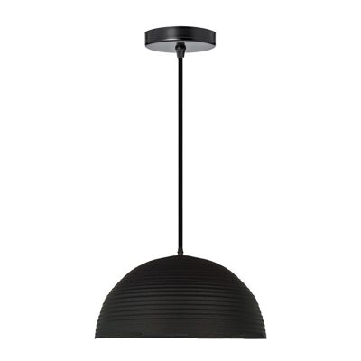 Vintage Lampenschirm aus schwarzem Metall Restaurant Diner Licht Pendelleuchte ~3199