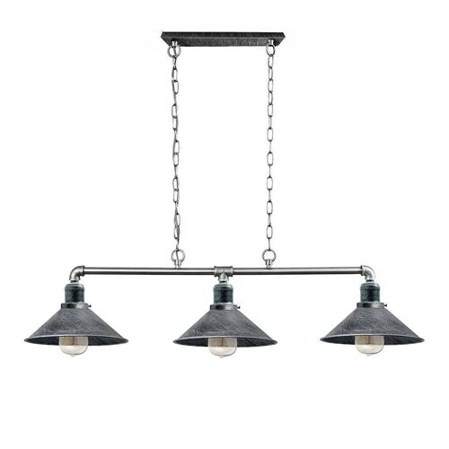 Industrial Retro Metal Lamp Suspended Shade Pipe Lights Pendant Light~1124 - Brushed Silver