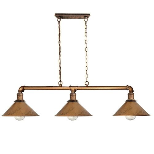 Industrial Retro Metal Lamp Suspended Shade Pipe Lights Pendant Light~1124 - Brushed Copper