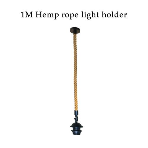 Industrial Vintage Hemp Rope Metal Hanging Pendant~1126