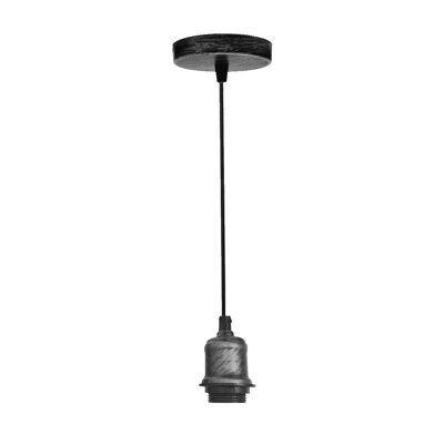 Plafonnier Luminaire Suspendu Support De Lampe En Métal E27 ~ 1128 - Argent Brossé