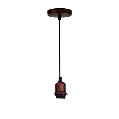 Deckenlampe Pendelleuchte Metall Lampenfassung E27~1128 - Rustikales Rot