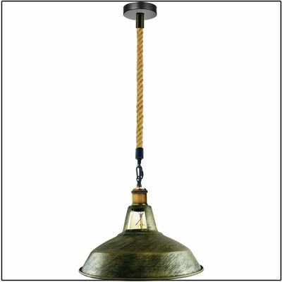Industrial Modern Retro Vintage Style Deckenpendelleuchte Kronleuchter Lampenschirm~1129 - ja - Messing gebürstet