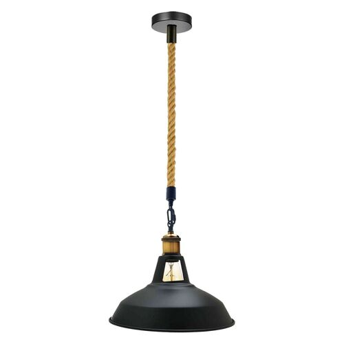 Industrial Modern Retro Vintage Style Ceiling Pendant Light Chandelier Lampshade~1129 - yes - Black
