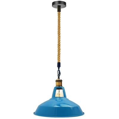 Industrial Modern Retro Vintage Style Ceiling Pendant Light Chandelier Lampshade~1129 - yes - Blue