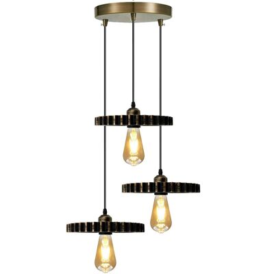 Retro Industrial Vintage Wood Pendant Light Shade Chandelier Ceiling Lamp Shade~1135 - Brushed Copper - yes