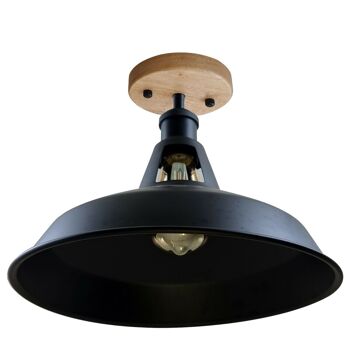 Lampe de plafonnier à montage encastré industriel vintage rétro ~ 1136 - Non 1