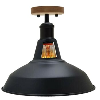Lampe de plafonnier à montage encastré industriel vintage rétro ~ 1136 - Non 3