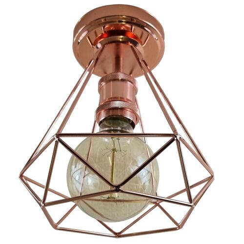 Industrial Retro Vintage Flush Mount Ceiling Light Lamp Fittings for Kitchen Island Home Decor~1137 - No - Rose Gold